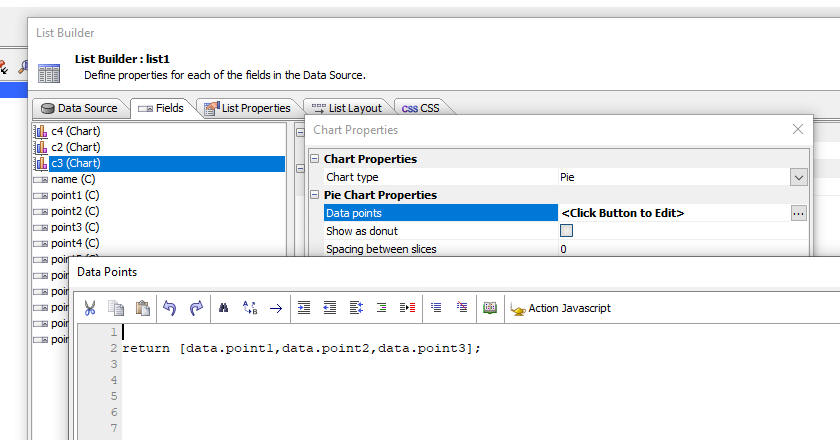 Defining data points